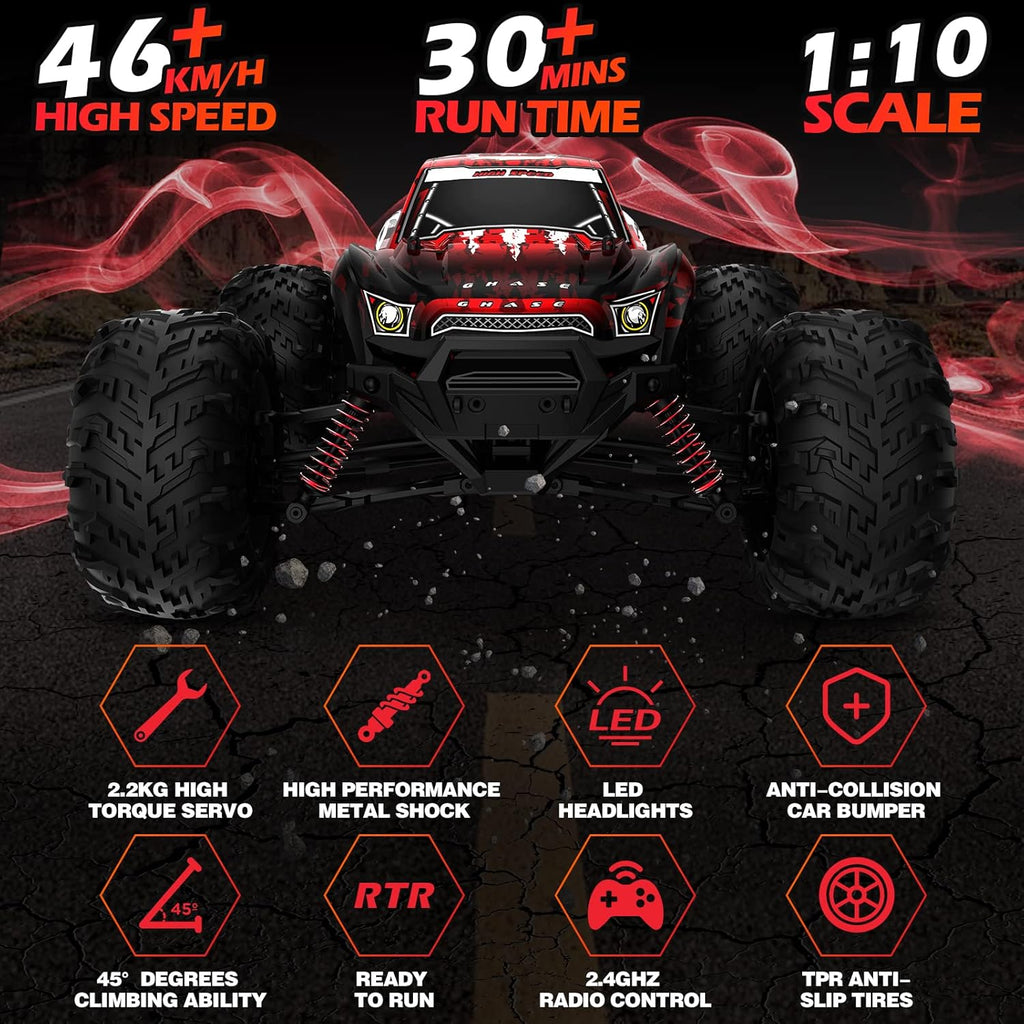 Remote Control Truck 1:10 Scale 4WD Off Road Monster Truck T533999