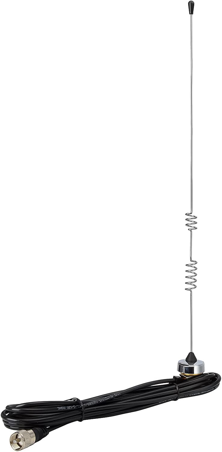Dual Band NMO Mobile Antenna 144/430Mhz 17inches 150Watt with NMO Mount Bracket RG58 Coaxial Cable Y74983