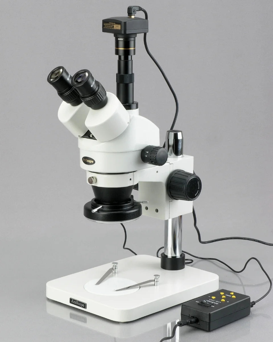 3.5X-90X Zoom Stereo Microscope with 144-LED Light and 10MP Digital USB Camera H2502