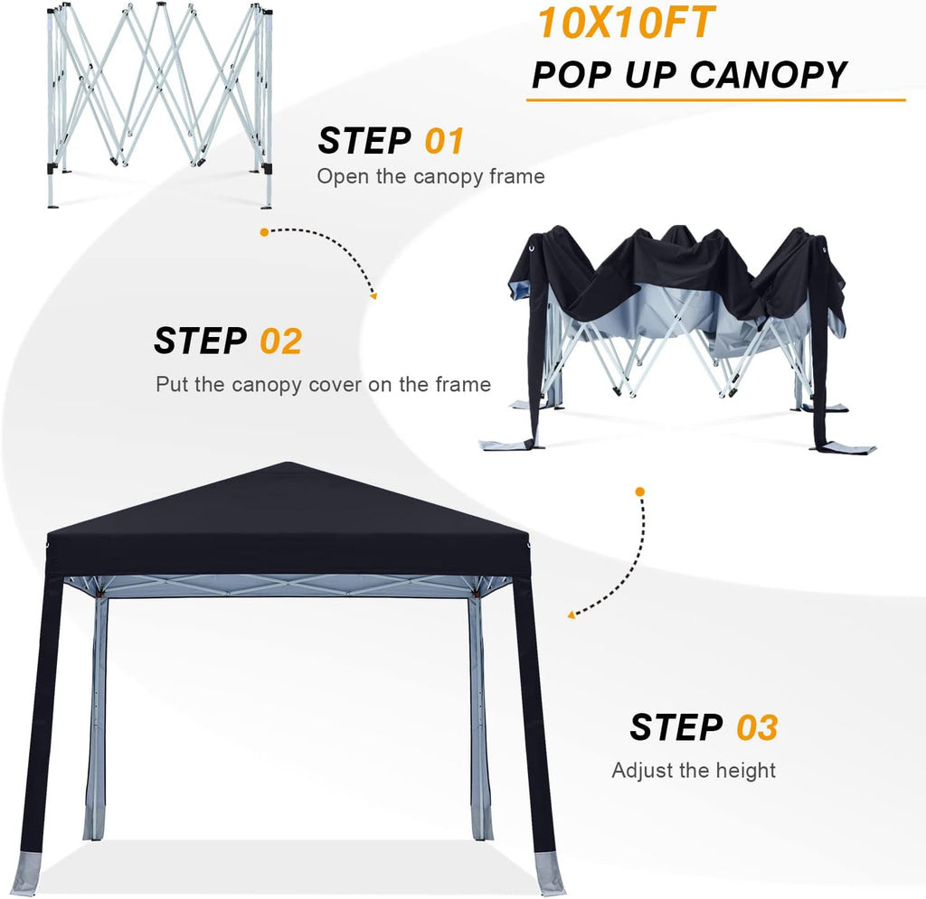 10x10Ft Pop-up Canopy Tent O4319