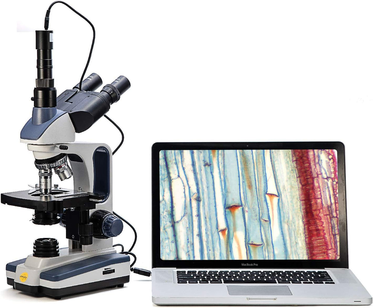 40X-2500X Trinocular Compound Lab Microscope with Wide-Field 10X and 25X Eyepieces T968081