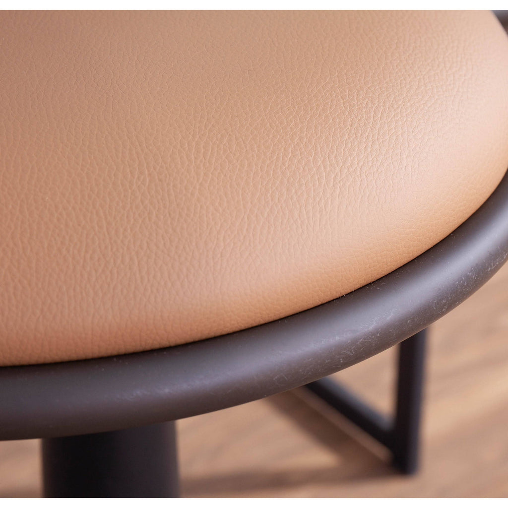 Adjustable Task Chair Camel Faux Leather Y514