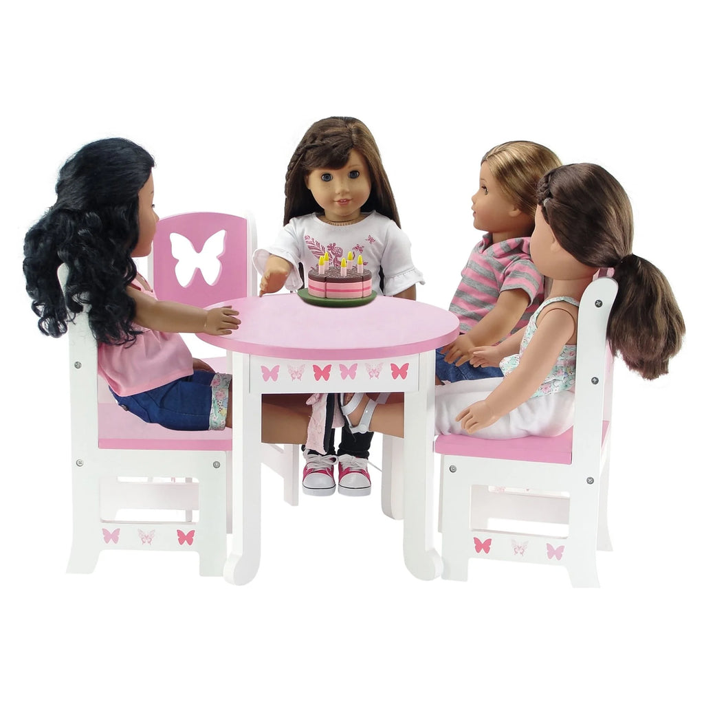 18 Inch Doll Table and 4 Chairs Kitchen Furniture Set P72462