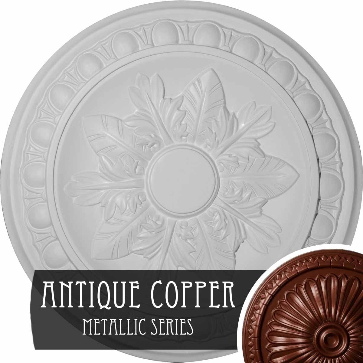 Hand-Painted Silver Ceiling Medallion I7012