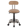 Adjustable Task Chair Camel Faux Leather Y514