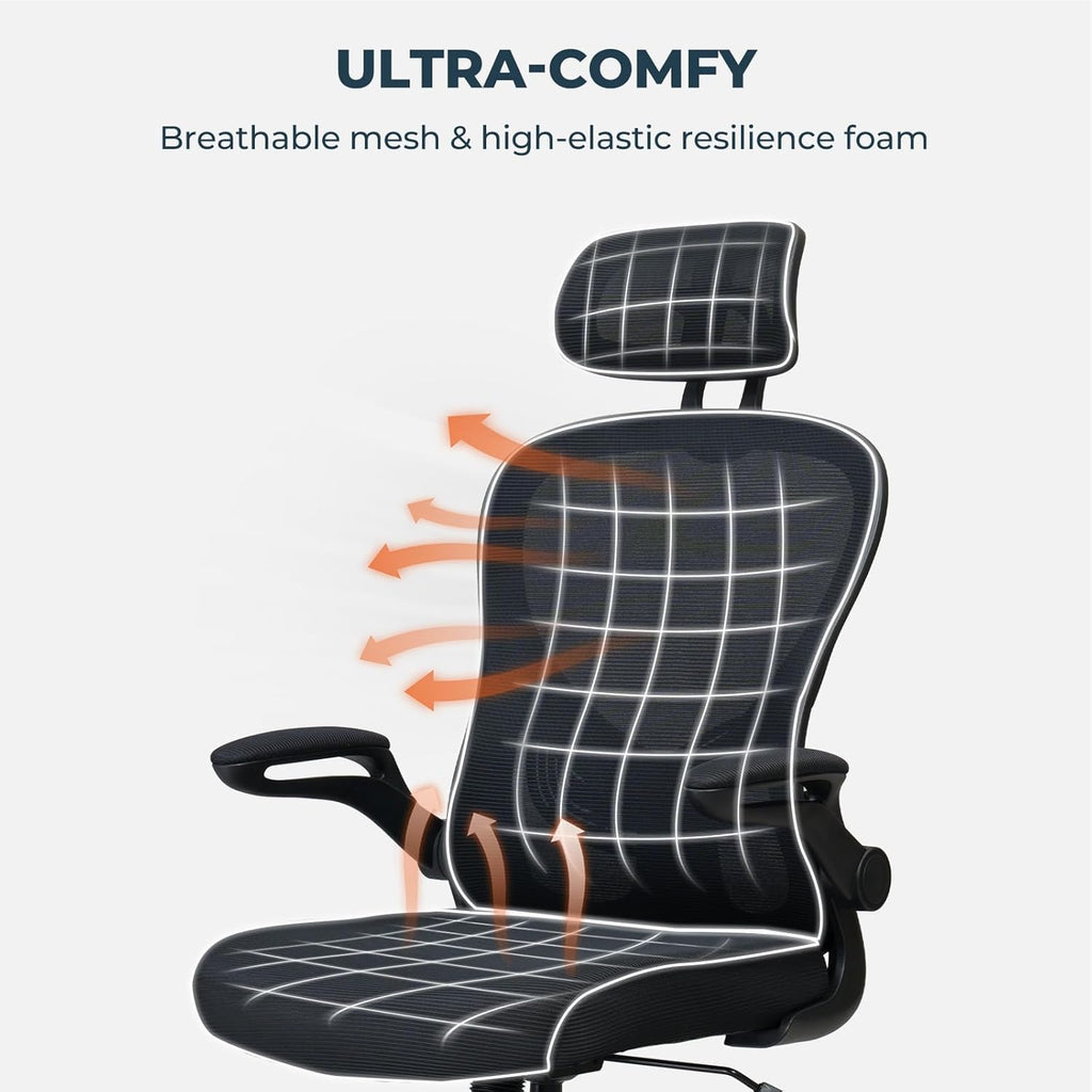High Back Mesh Office Chair with Adjustable Lumbar Support A54023