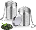 2 Pack Extra Fine Mesh 304 Stainless Steel Tea Infuser with Drip Trays Y659