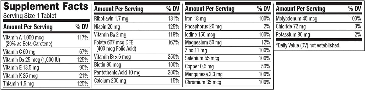 Multivitamin Supplement Tablets, 200 Count Q698
