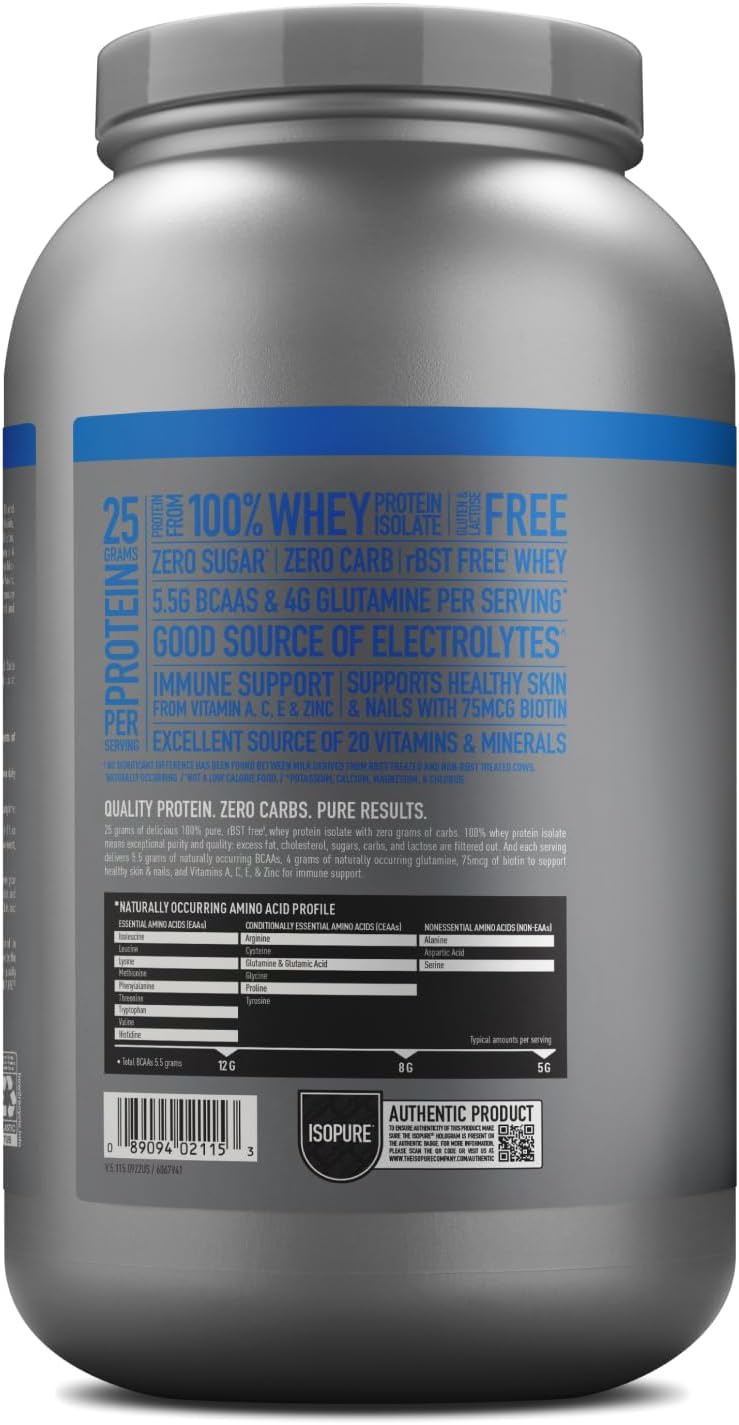 Creamy Vanilla Whey Isolate Protein Powder, 44 Servings, 3 Pounds W380771