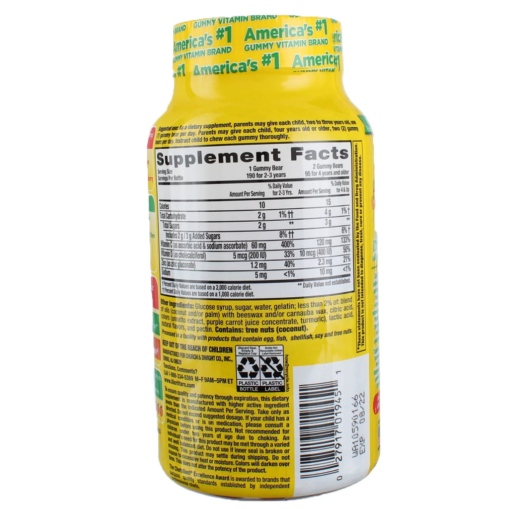 190 Ea, 6 Pack Immune Support Gummies U629