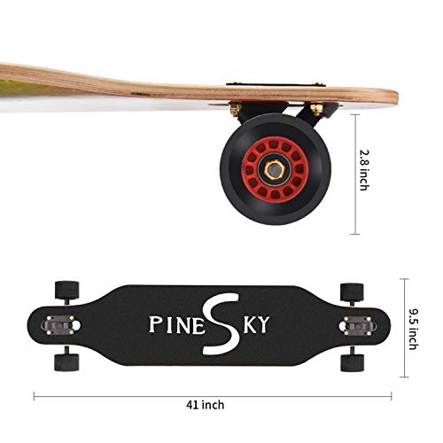 41 Inch Natural Maple Complete Skateboard Cruiser U1722