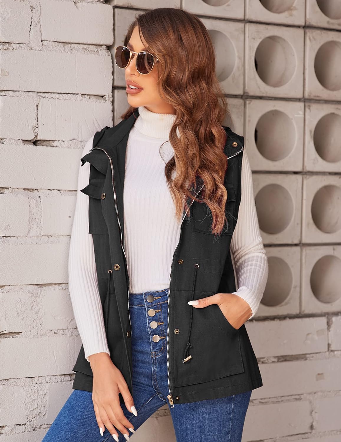 Lightweight Sleeveless Military Anorak Vest L460028