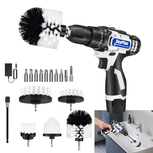 Electric Spin Scrubber Handheld, 2 Speed, with 9 Brush Heads, 450RPM Battery Power Scrubber Waterproof, 3.0Ah Battery and Charger X339998