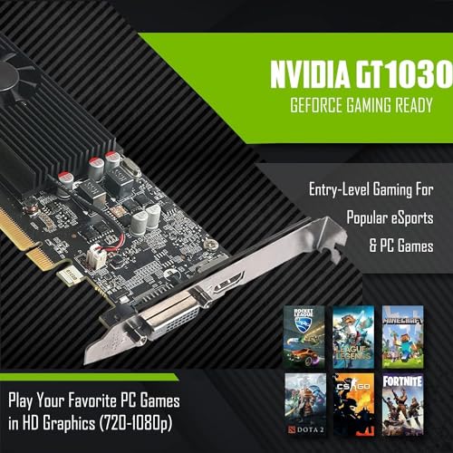 Gaming Desktop PC, Intel i5 4th Gen, GT 1030 2GB DDR5, 8GB RAM, 1TB SSD + 4TB HDD, 24 Inch Curved Gaming Monitor, Windows 11 Pro I984