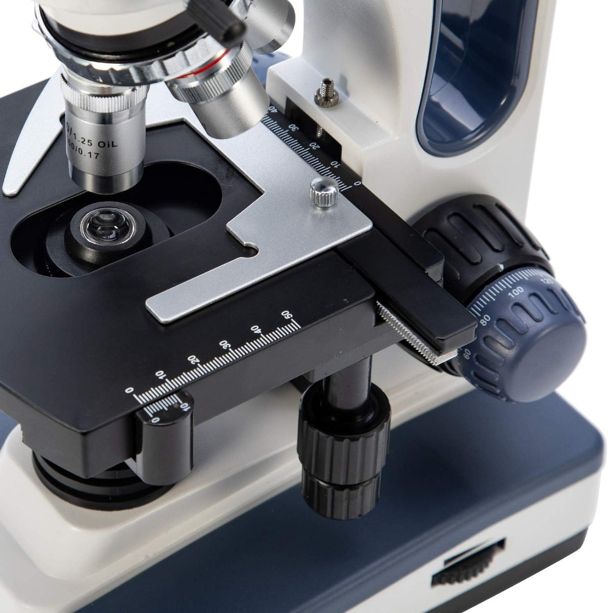 40X-2500X Trinocular Compound Lab Microscope with Wide-Field 10X and 25X Eyepieces T968081