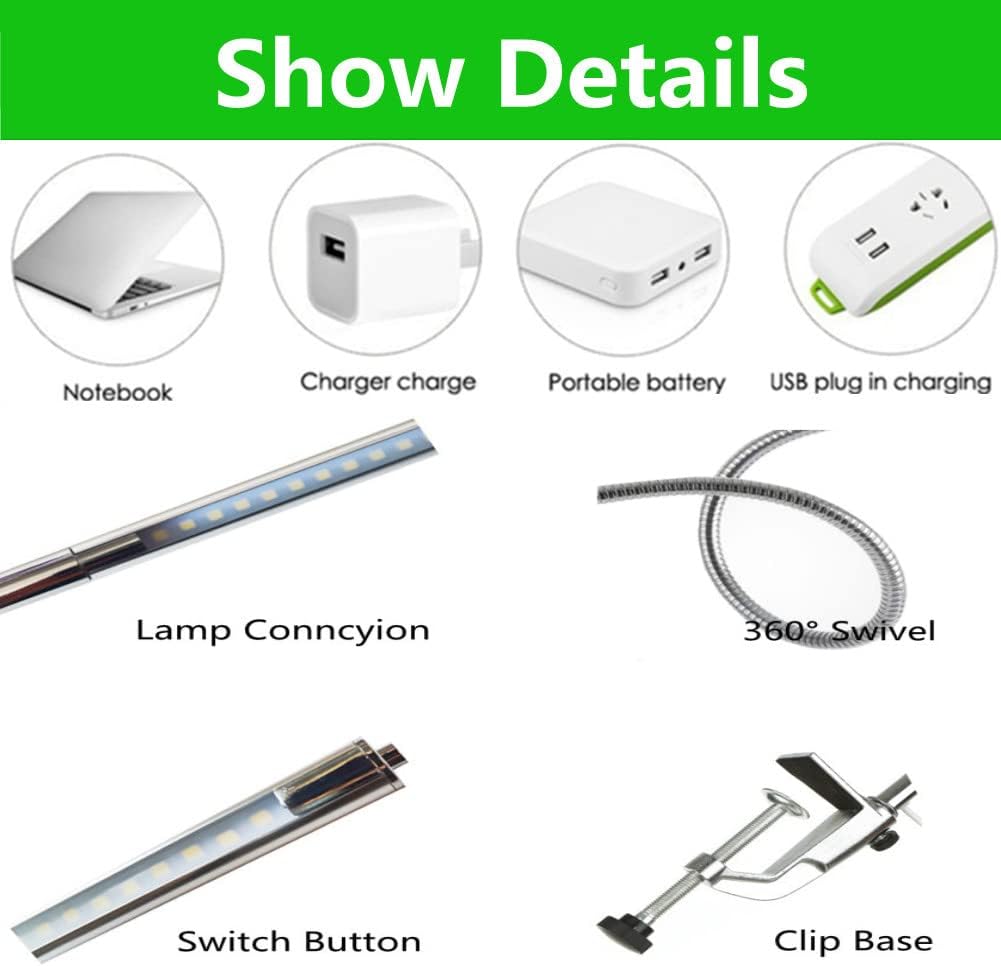 Adjustable Clip On LED Desk Lamp Y251350