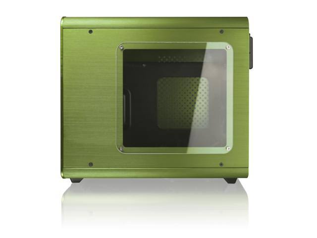 Green Alu. M-ITX Case with LED Fan C993