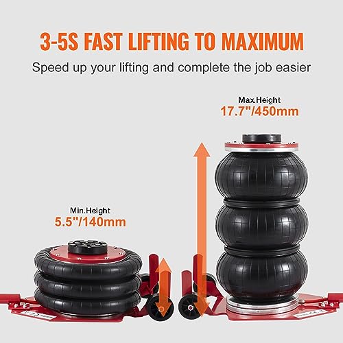 3 Ton Triple Bag Air Jack with Six Steel Pipes Y643514