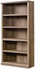 5 Shelf Bookcase with 3 Adjustable Shelves in Salt Oak U7405