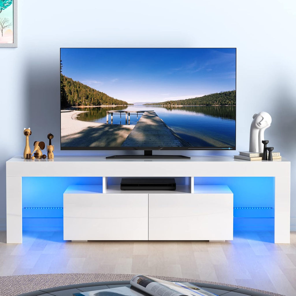 51 Inch Black TV Stand with LED Light Z373160
