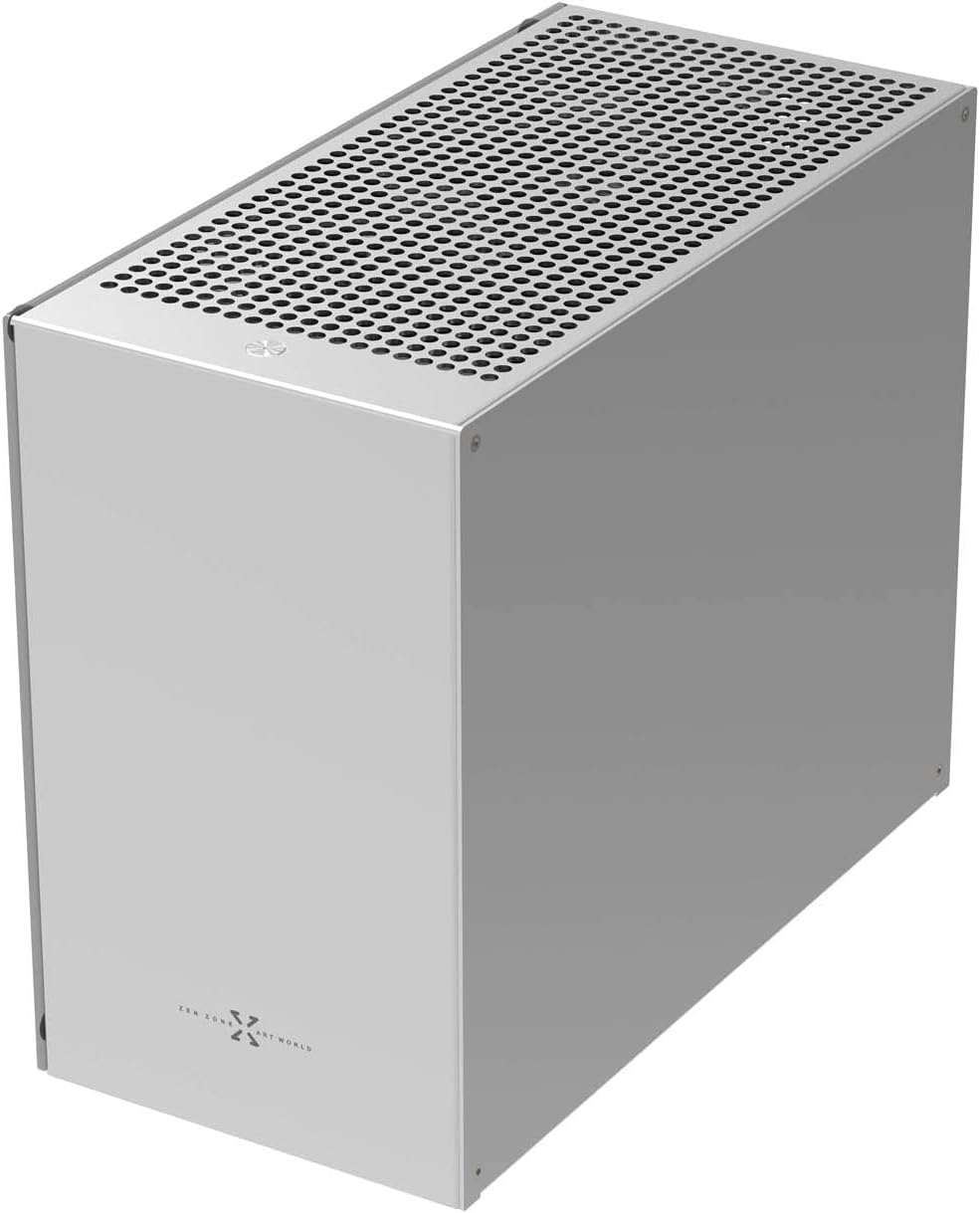 Silver Micro ATX Aluminum PC Case with Tempered Glass B645