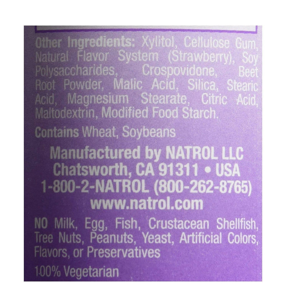 Melatonin 5 mg Strawberry Flavor 250 Fast Dissolve Tablets P4321