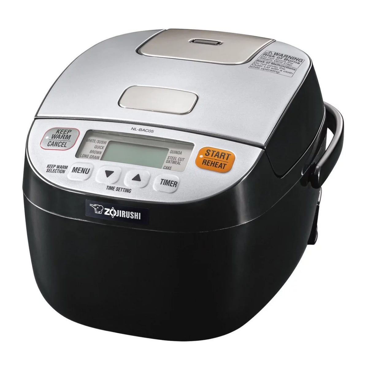 3-Cup Silver Black Rice Cooker and Warmer F895012