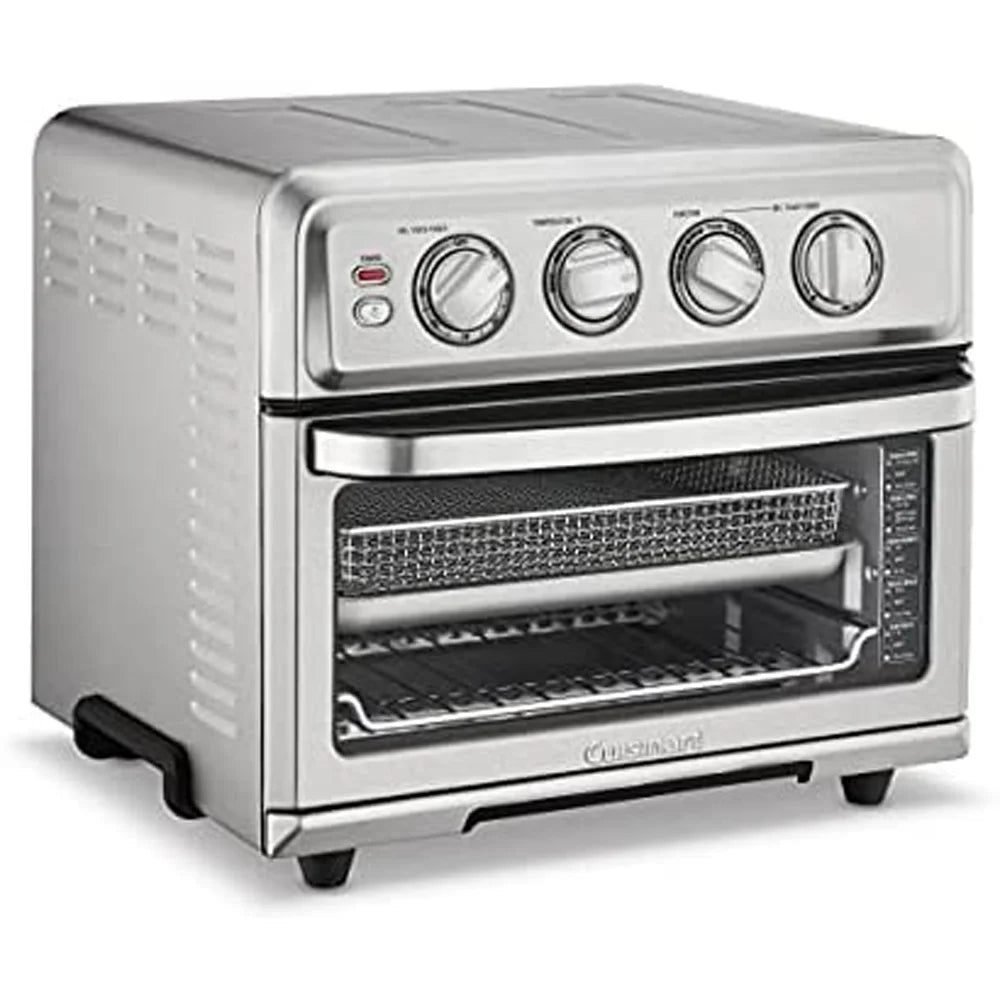 Stainless Steel AirFryer Toaster Oven with Grill Bundle with 12 Piece Ceramic Coated Cutlery Set Matte Black Z9586