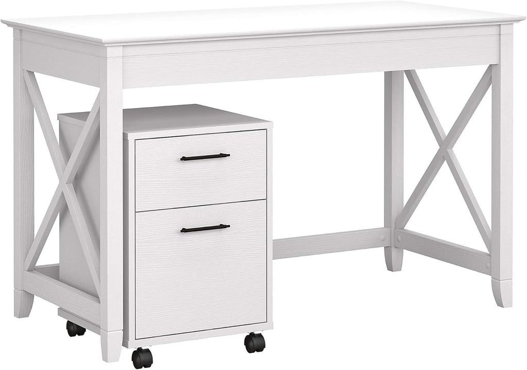 54W Computer Desk with Storage and 2 Drawer File Cabinet S40185
