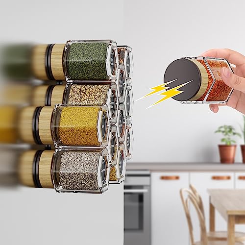 Set of 8 Magnetic Spice Tins with 2 Metal Wall-Plates Z433849