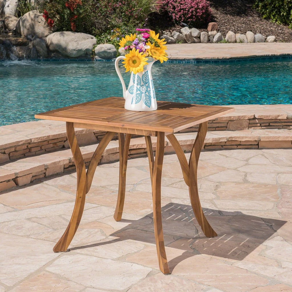 Acacia Wood Square Table F233