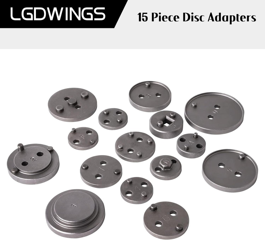 Air Powered Disc Brake Caliper Wind Back Tool Kit 16PCS R643