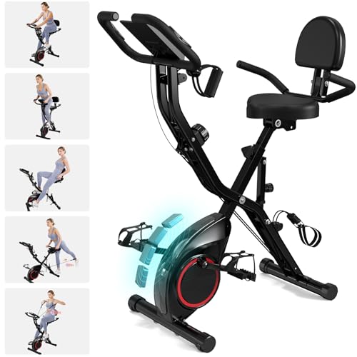 5 IN 1 Foldable Exercise Bike with 16-Level Magnetic Resistance H9167