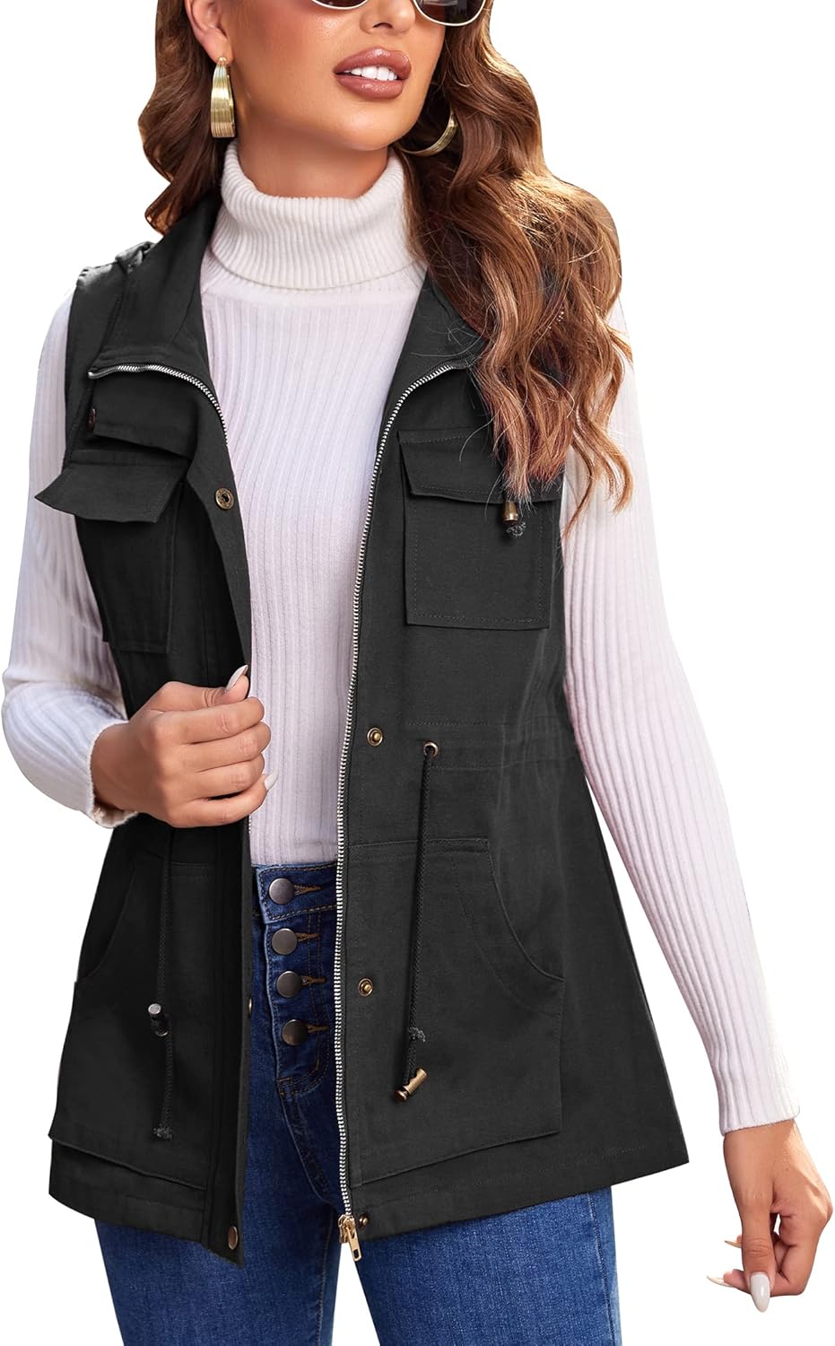 Lightweight Sleeveless Military Anorak Vest L460028