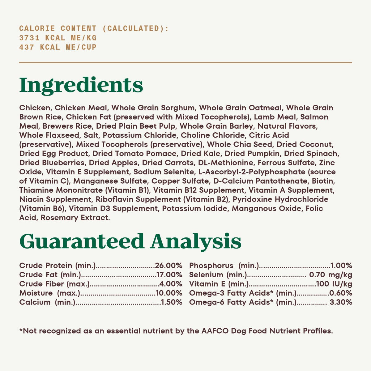8 lb. Bag Dry Dog Food with Chicken, Lamb and Salmon M30082