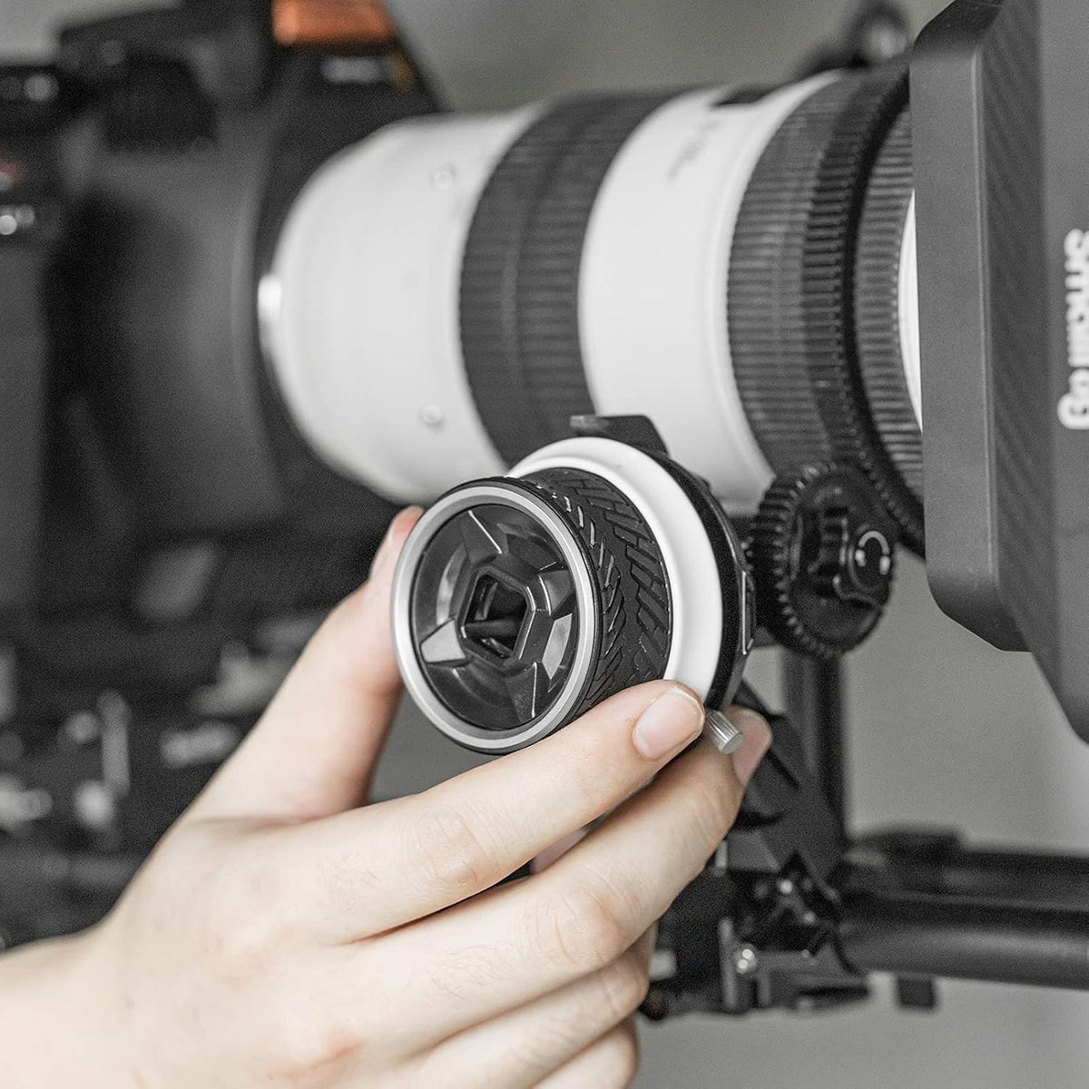 Mini Follow Focus with 15mm Rod Clamp and Gear Ring Belt V8266