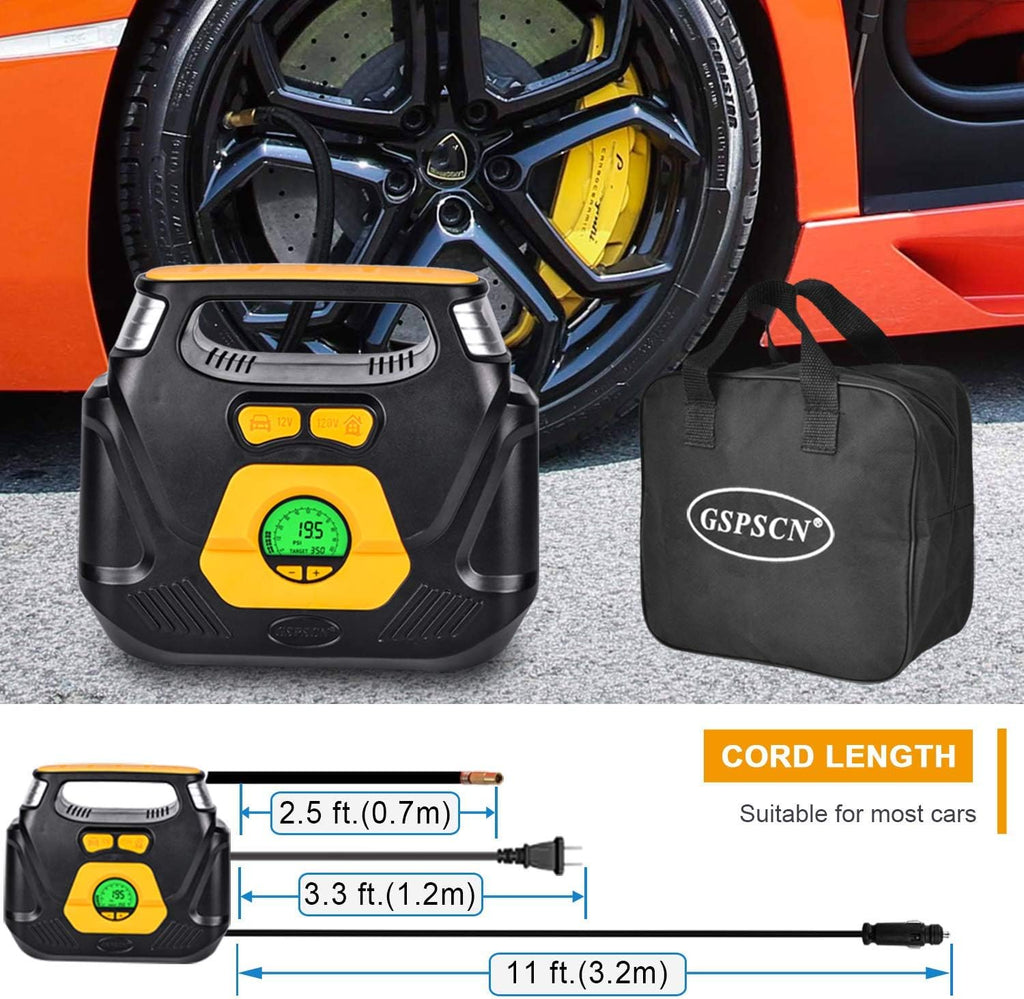 Portable AC/DC Digital Air Compressor Tire Inflator L808919