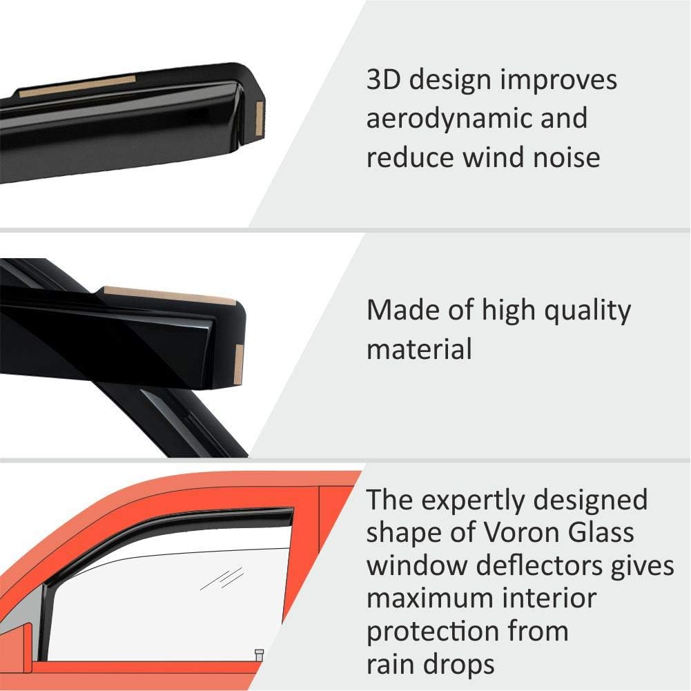 In-Channel Extra Durable Window Deflectors 4Pieces M77076