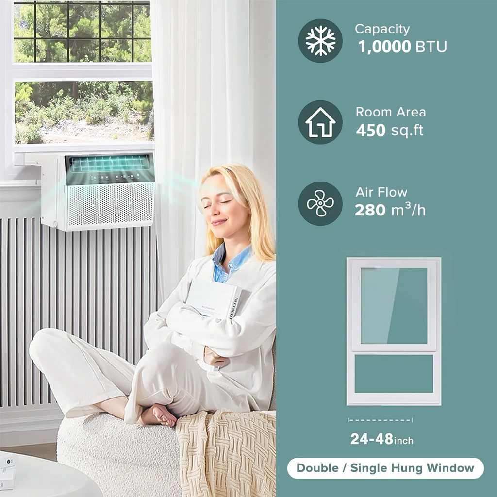 6000 BTU Window Air Conditioner with Wi-Fi & Remote, White R371189