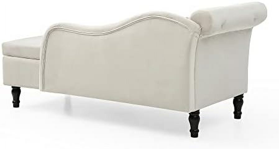 Orange Upholstered Chaise Lounge Chair with Pillow Y2553