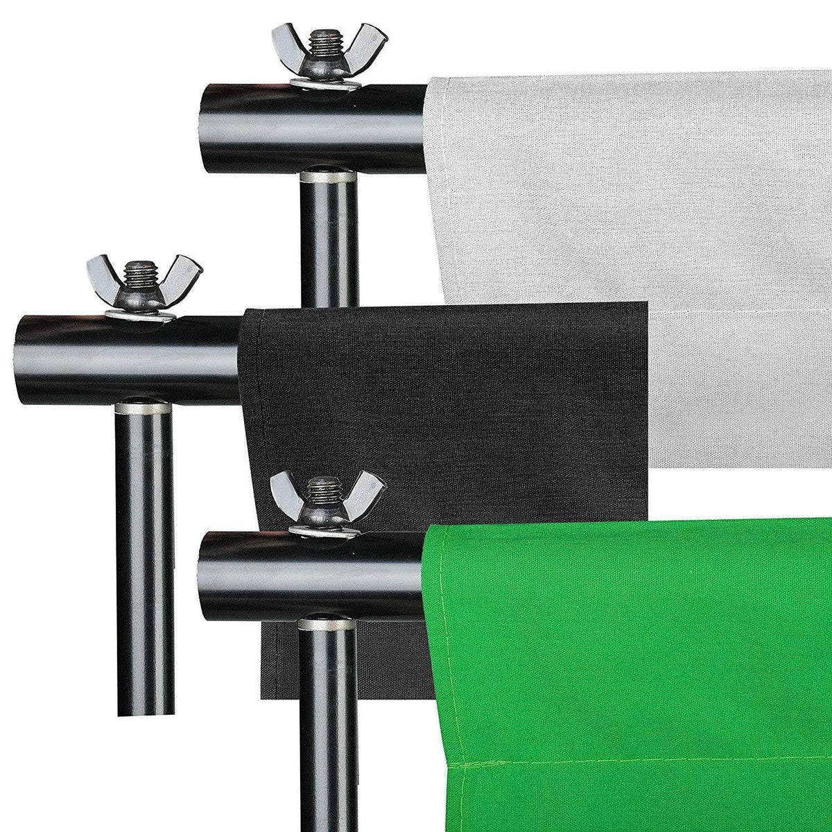 8.5x10ft Photography Background Stand Kit with 3 Muslin Backdrops Q696