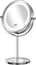 1x/10x Magnifying Lighted Double Sided Round Vanity Mirror 360 Degree Swivel 7 Inch U192