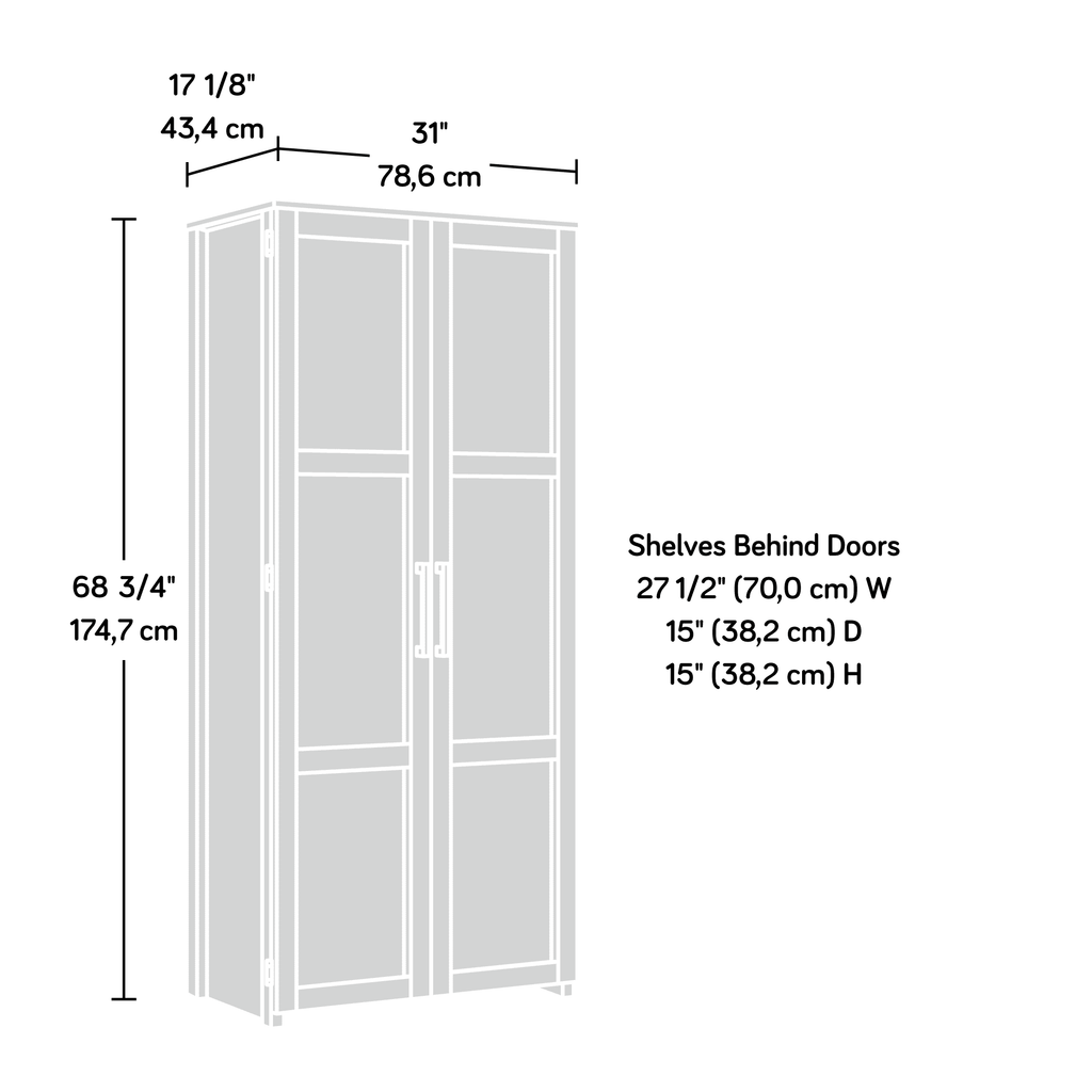69" Tall 4-Shelf Wood Storage Cabinet N900