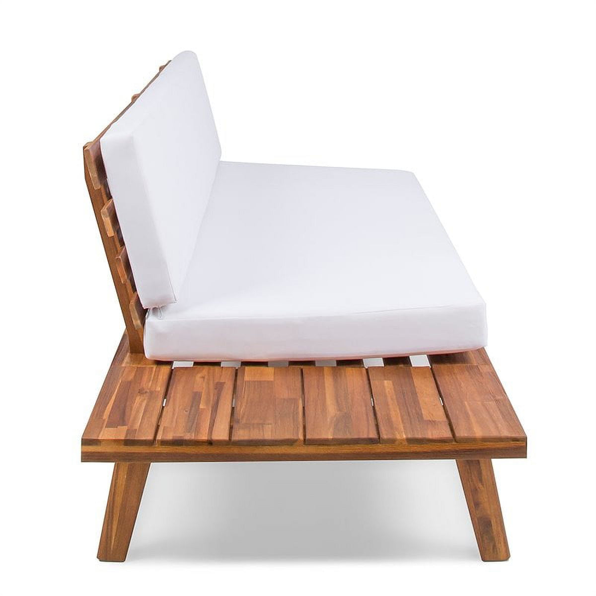 White 4-piece Wood Outdoor Sectional Sofa Set N329