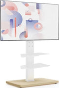 White Height Adjustable Swivel TV Floor Stand for 32-75 inch TVs R452