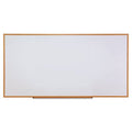 96 x 48 White Melamine Dry-Erase Board with Oak-Finished Frame M257264