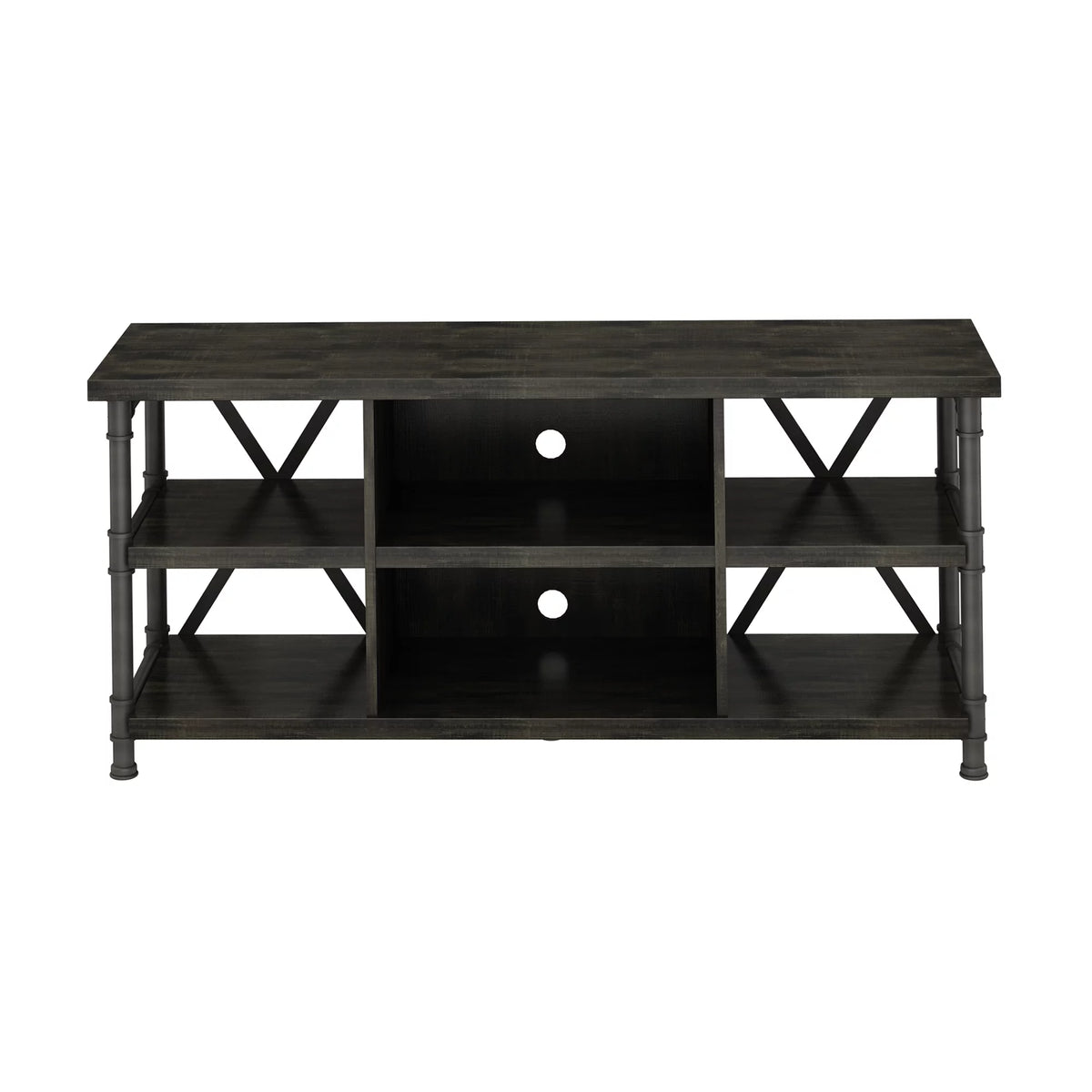 Industrial TV Stand with Metal Pipe Frame D680