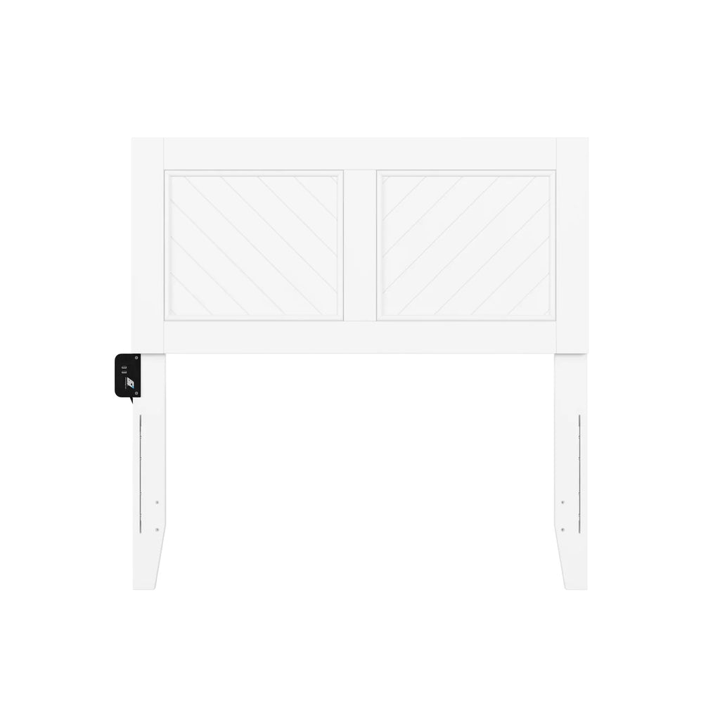 Contemporary Solid Wood Twin Size Headboard in White B3929