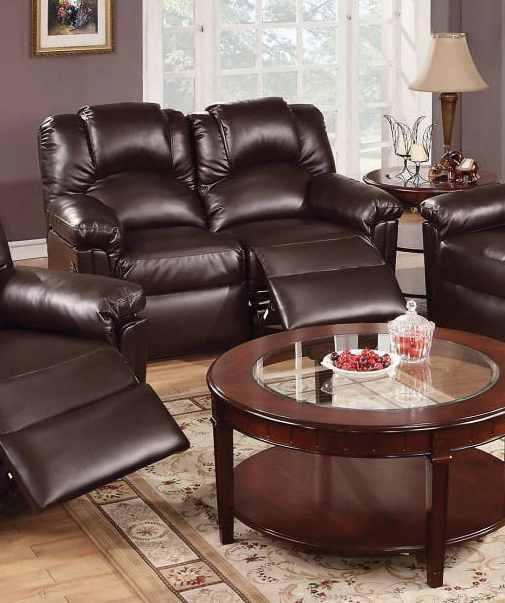 Brown Bonded Leather Recliner Chair C81629