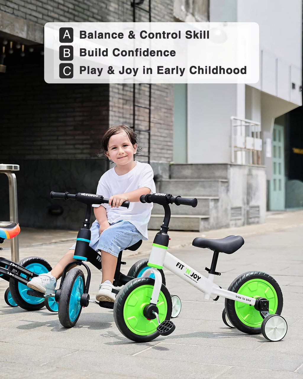 Blue 4-in-1 Toddler Balance Bike Z853